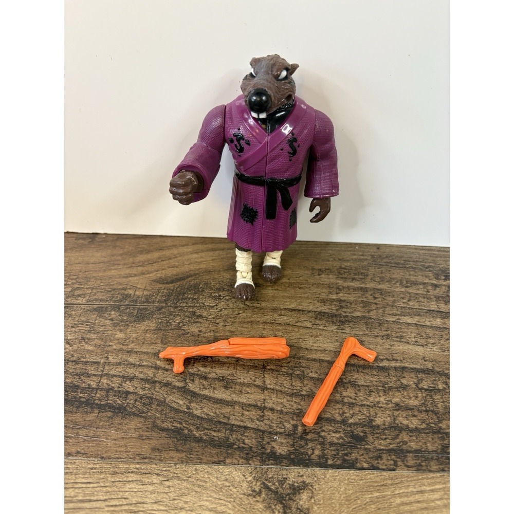 Vintage TMNT Ninja Turtles Mutations Mutatin Splinter Figure Transforms Weapons